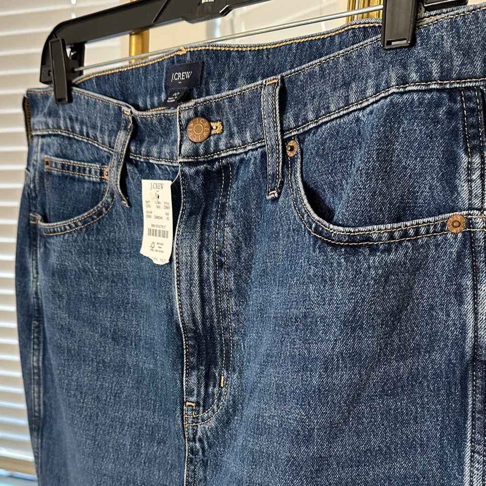 NWT! J. Crew Dark Wash Denim Pencil Skirt - Picture 3 of 9